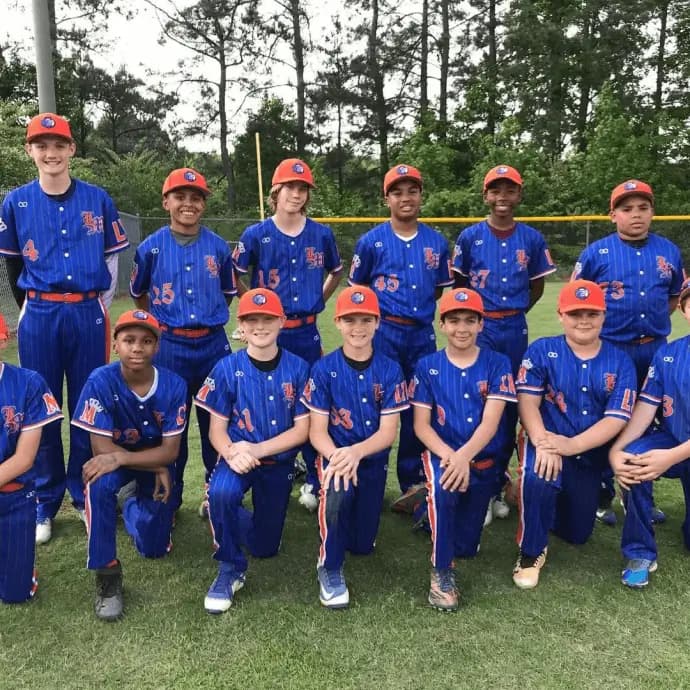 Youth Baseball Uniforms | Custom Baseball Jerseys and Uniforms | Royal Blue and Orange Baseball Uniforms | Wooter Apparel