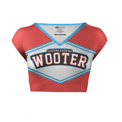 Buy Custom Short Sleeved V-Neck Cheerleading Crop Tops Online | Wooter Apparel