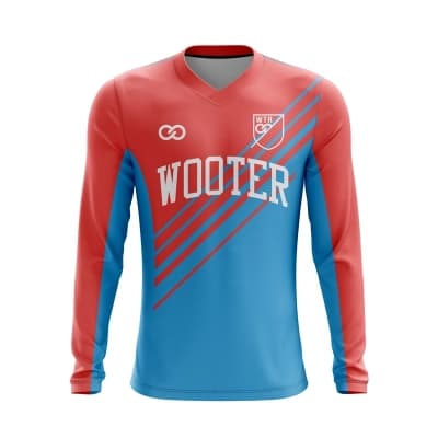 Buy Custom Long Sleeve V-Neck Soccer Jerseys | Wooter Apparel