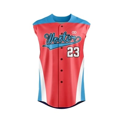 Buy Custom Sleeveless Full Button Baseball Jerseys Online | Wooter Apparel