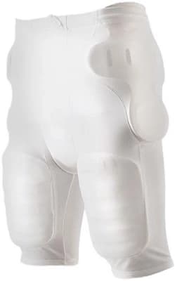 Adult 5.5oz 5-Pocket White Football Girdle (Pads Sold Separately)