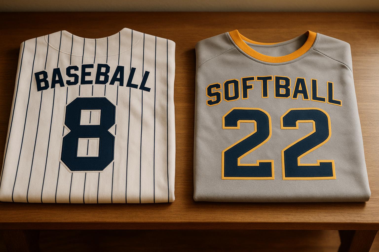 Baseball vs. Softball Jersey Number Sizes