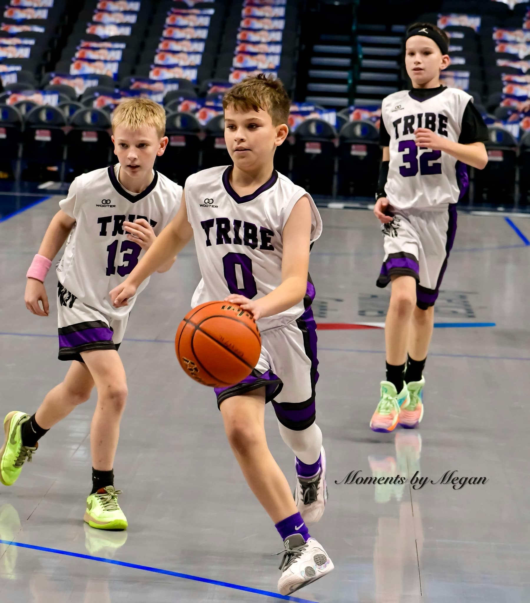 Youth basketball team wearing custom Wooter uniforms