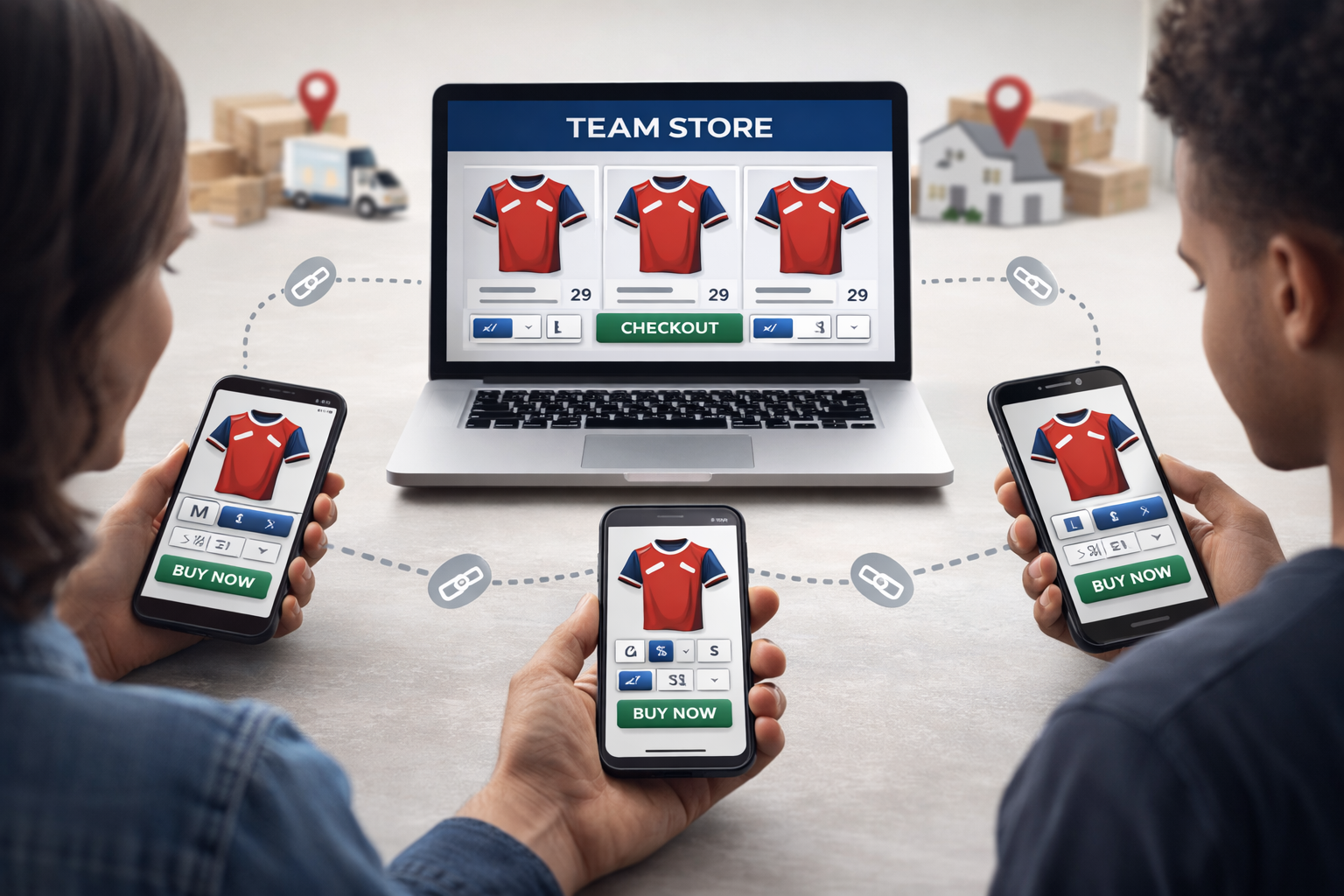 What Is a Team Store One Link, Individual Payments, Direct Shipping