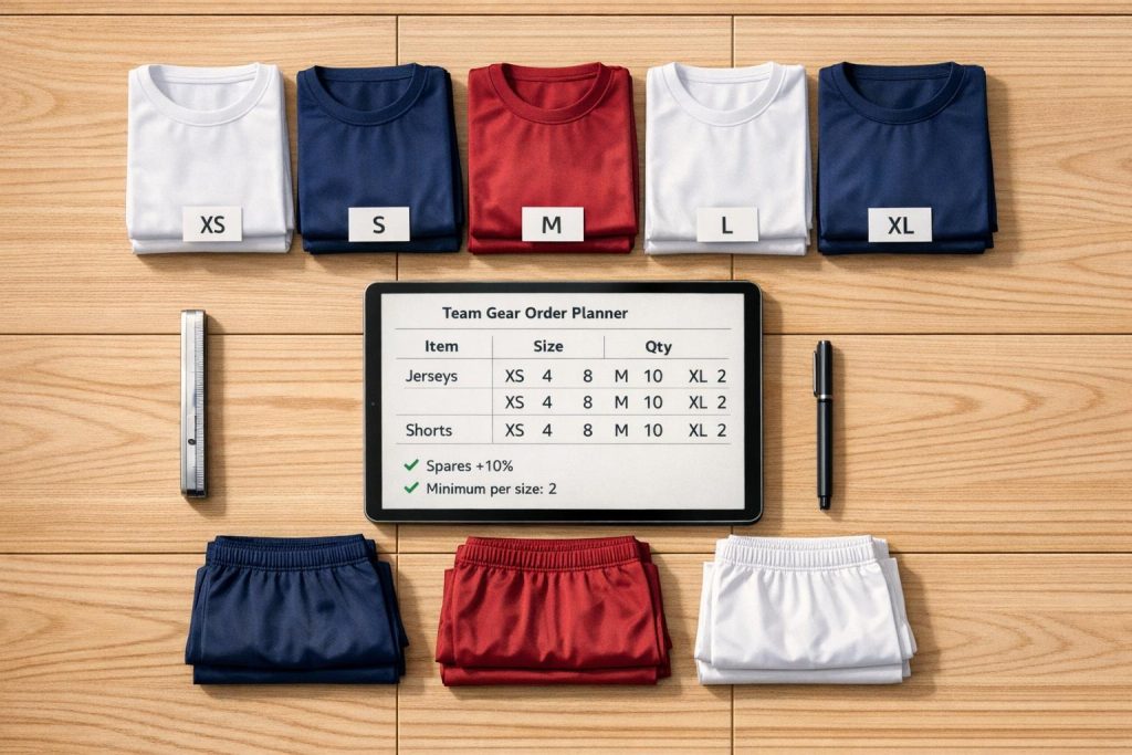 Team Gear Order Quantity Planner