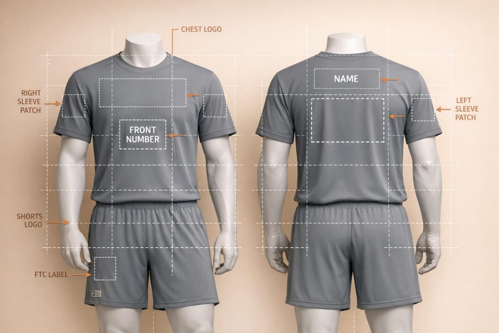 Label Placement Rules for Team Uniforms