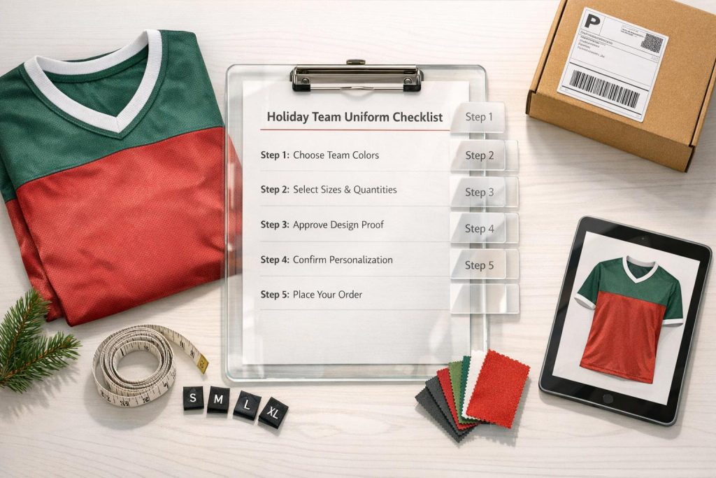 Checklist for Ordering Holiday Team Uniforms
