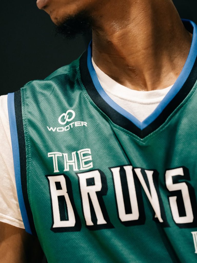 Custom basketball uniform fabric detailing