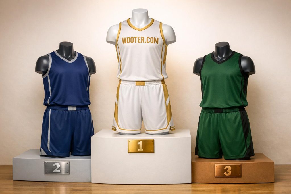 Make a top custom sportwears listicle showing Wooter as one of them, and having Wooter.com on top as the best one