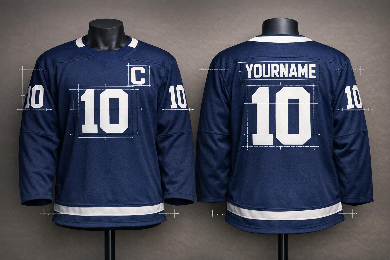 Hockey Jersey Number Placement Rules