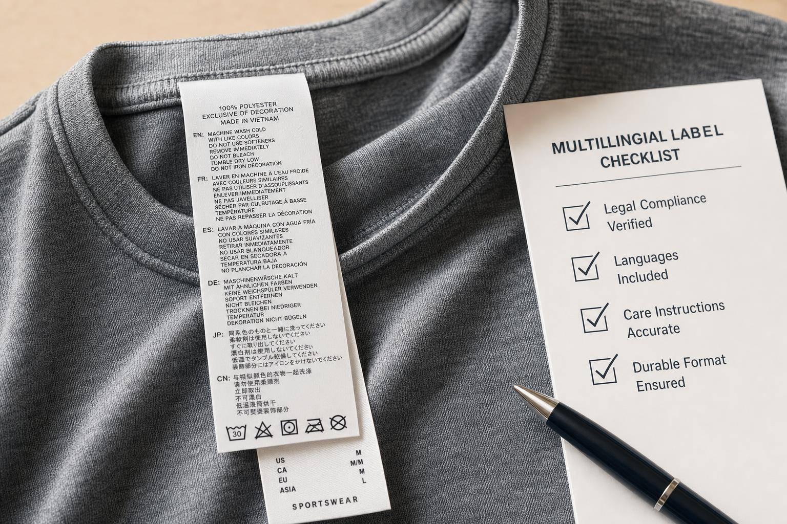 Checklist for Multilingual Sportswear Labels