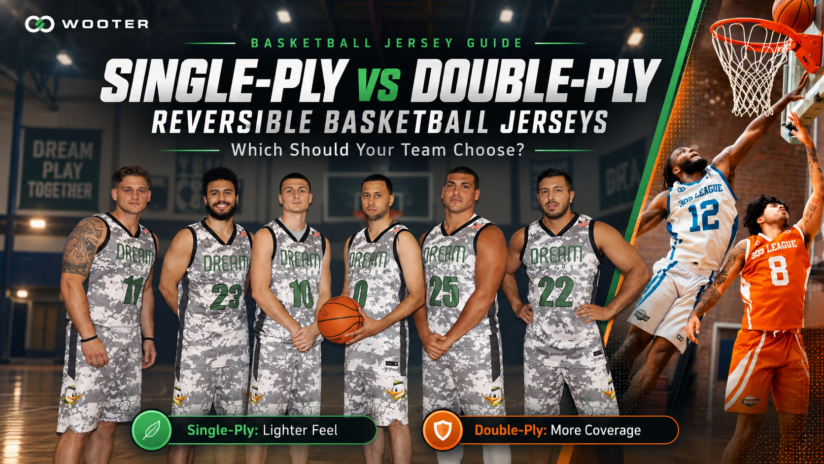 Single-ply vs double-ply reversible basketball jerseys for team uniforms